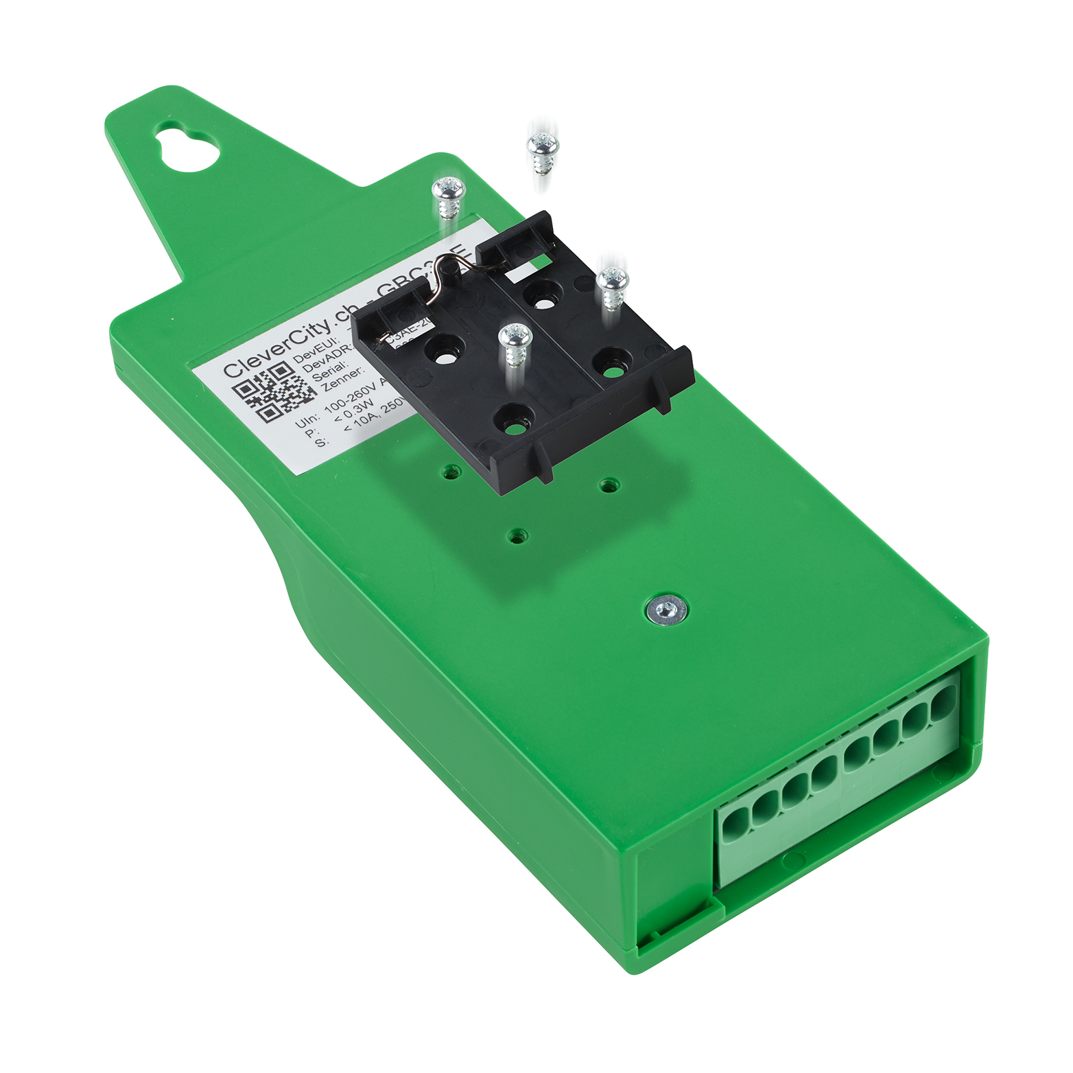 CleverCity Hutschienenadapter für Greenbox Compact 3 - Installation an Greenbox