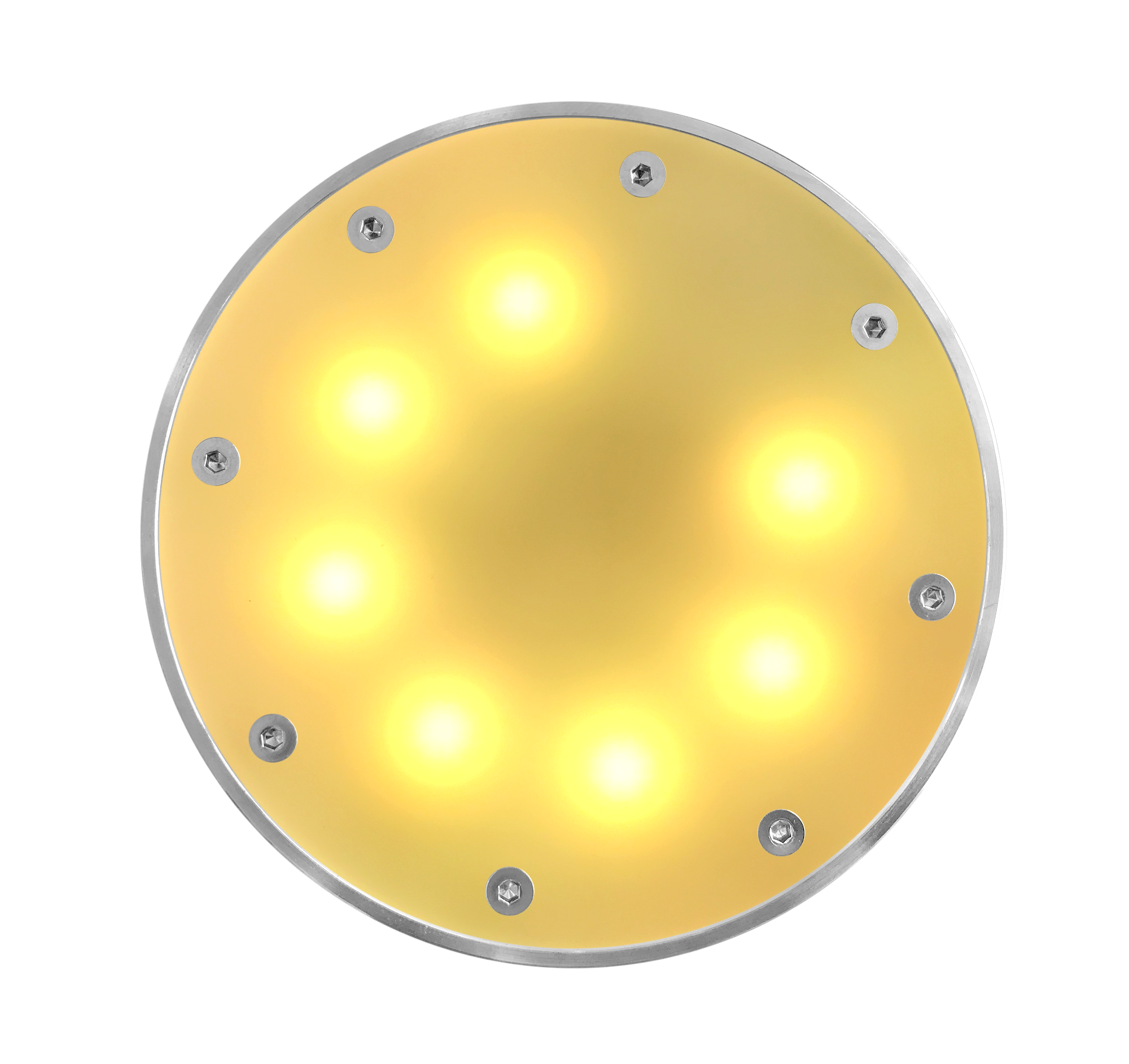 DEOS SAM CO2-Raumlauftampel von oben LEDs an gelb