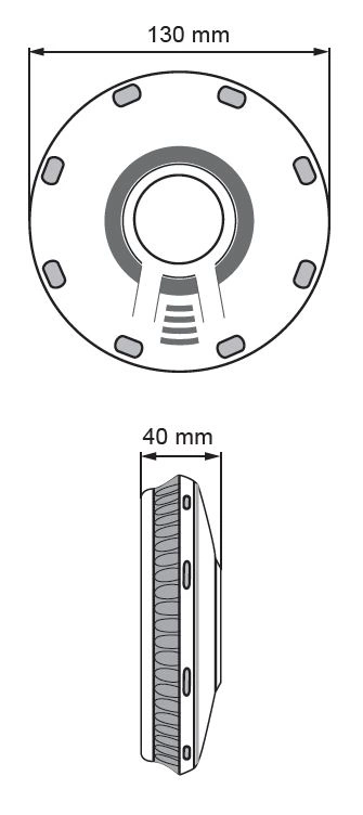 Rauchwarnmelder EASY PROTECT RADIO mit LoRaWAN®-Funkschnittstelle Maße