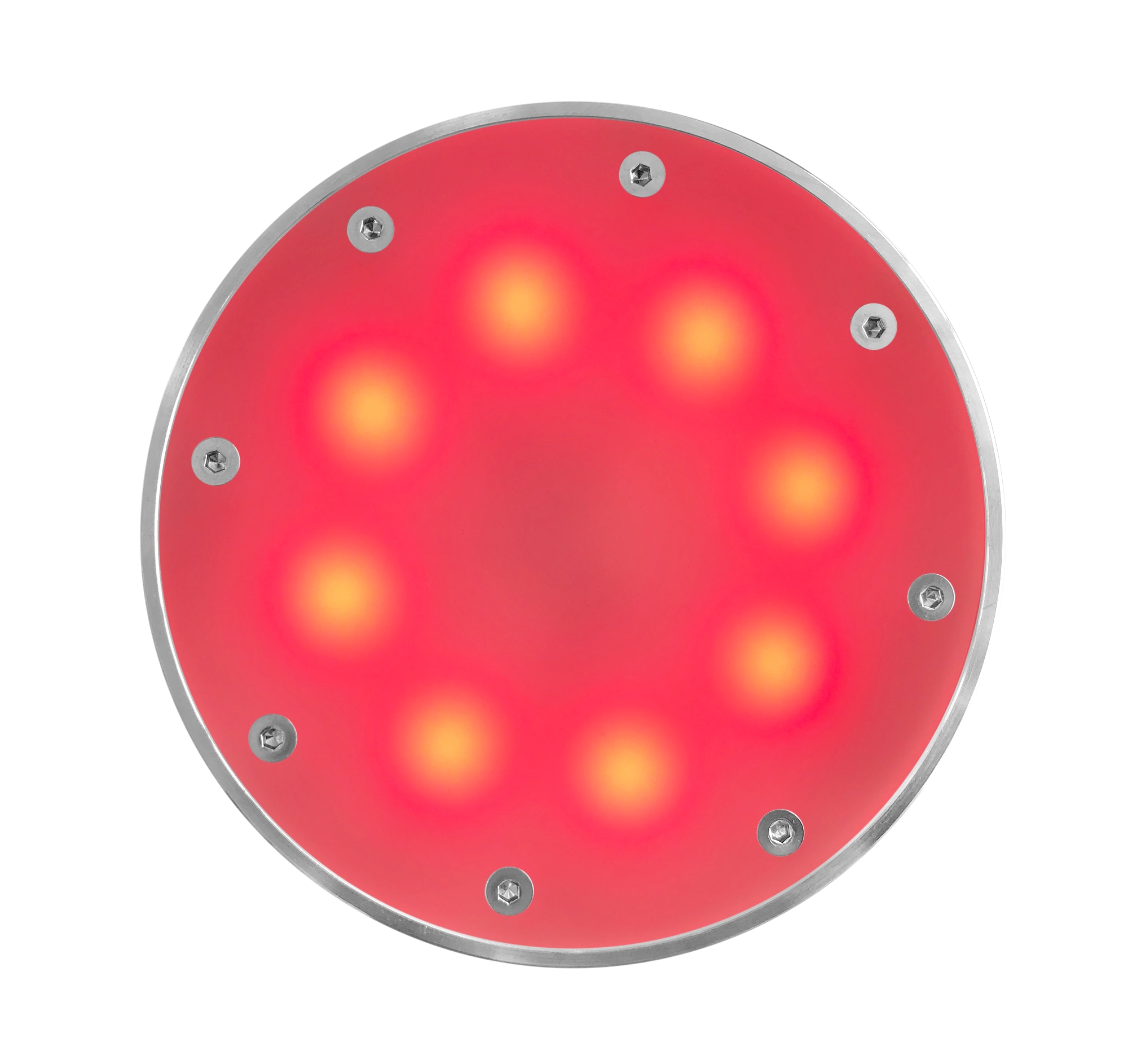 DEOS SAM CO2-Raumlauftampel von oben LEDs an rot