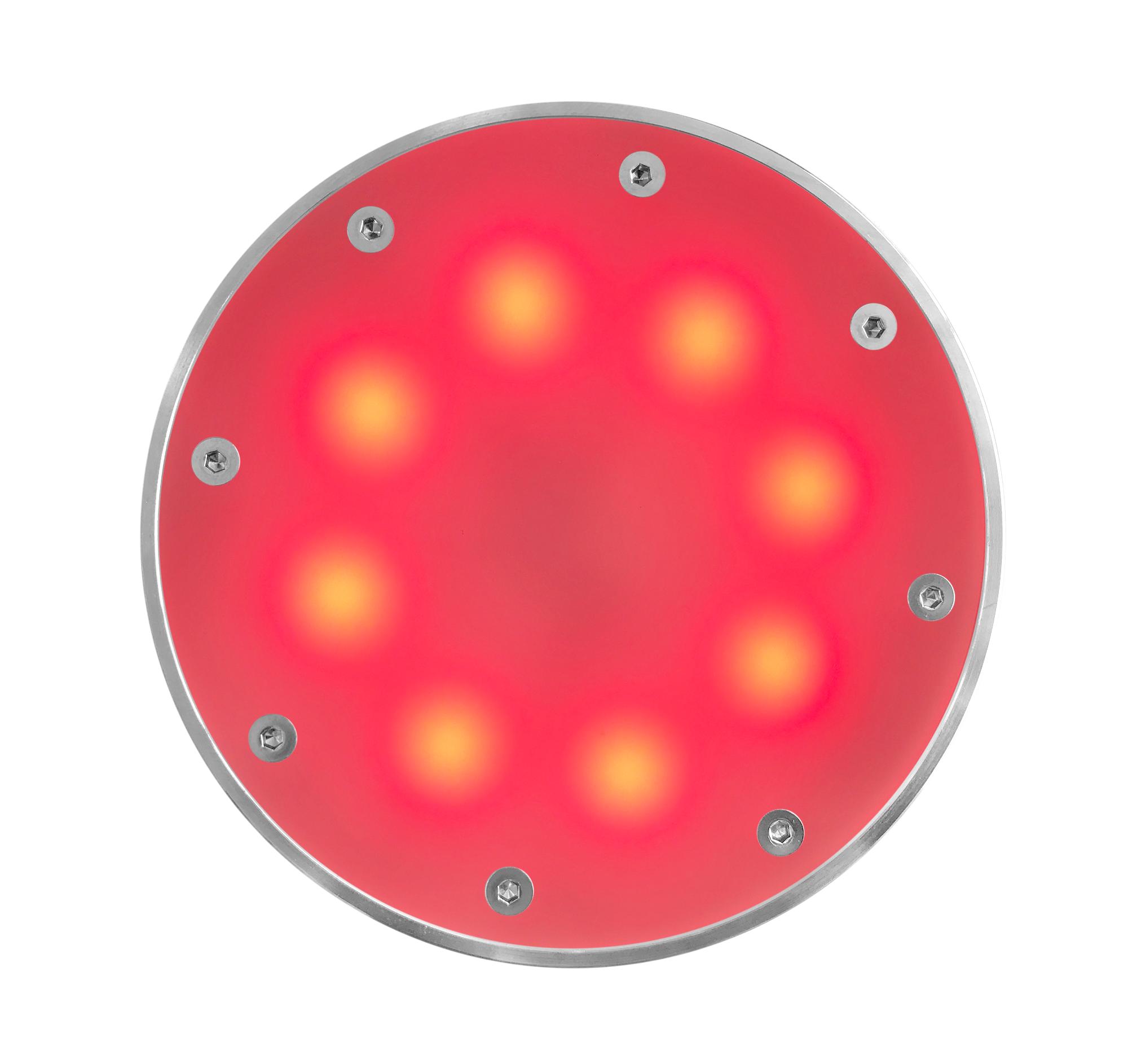 DEOS SAM CO2-Raumlauftampel von oben LEDs an rot